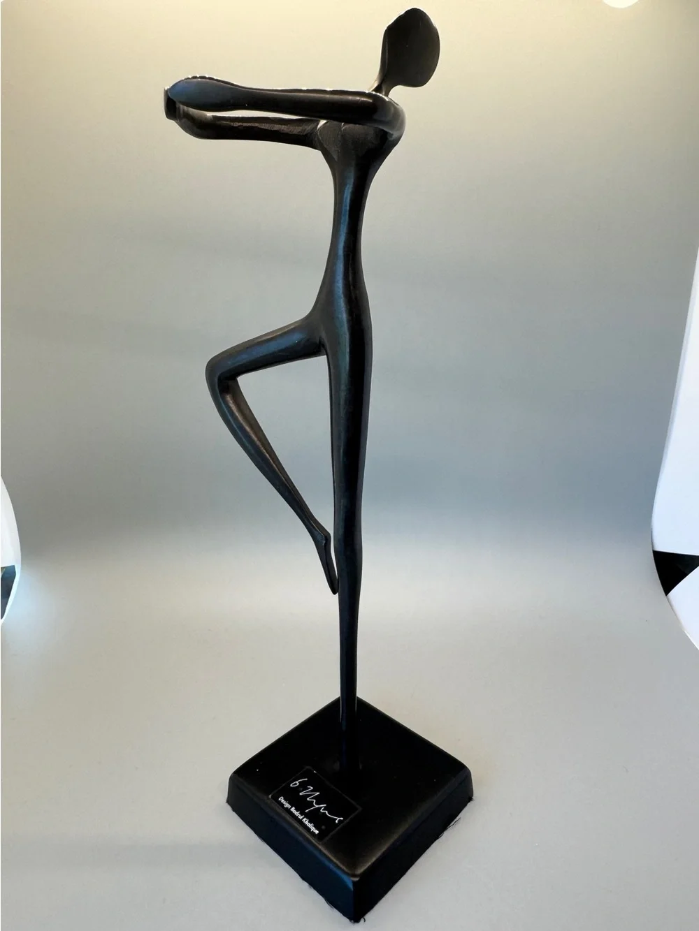 Minimalist Black Abstract Dancer Sculpture by Unknown Brand